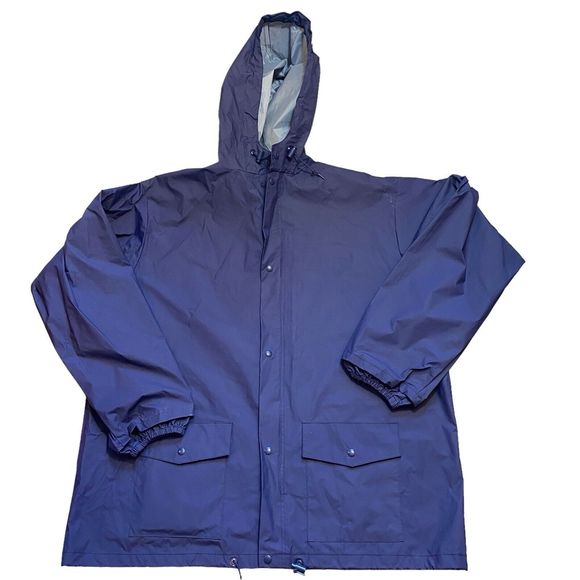 Pro Rainer Other - Pro Rainer Waterproof Hooded Full Zip Breathable Rain Jacket Dk Blue Men’s XXL